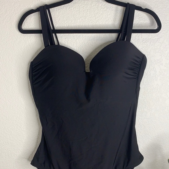 Athleta womans black large AQUALUXE one piece - Picture 3 of 11